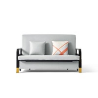 LINSY 林氏家居 LS182SF3 简易折叠沙发床 鸽子灰 1.5m 科技布款