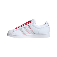 adidas 阿迪达斯 Superstar 女子运动板鞋 FZ2822 亮白/红 35.5