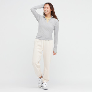 UNIQLO 优衣库 防晒衣女装AIRism防紫外线网眼半拉链套头衫(长袖机能卫衣)450653