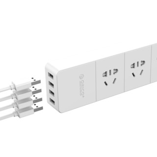 ORICO 奥睿科 IPC-3A4U 新国标插排 三位五孔+4USB