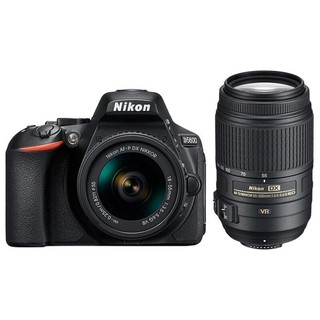 Nikon 尼康 D5600 APS-C画幅 数码单反相机 黑色 AF-P 18-55mm F3.5 G VR 变焦镜头+F4.5 55-300mm G 变焦镜头 双头套机