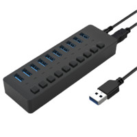 acasis 阿卡西斯 USB3.0集线器 一分十 1m 黑色
