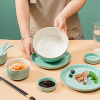 Debo 德铂 陶瓷餐具组合筷子盘子菜盘饭碗勺子12件套斯图加特 可微波