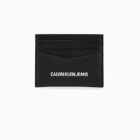 Calvin Klein CK Jeans男士时尚商务荔枝压纹印花LOGO多层牛皮票夹卡夹HP1618