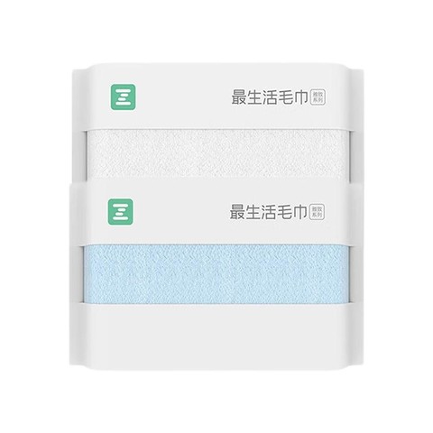 PLUS会员：Z towel 最生活 雅致系列 新疆长绒棉毛巾 2条装 110g（33*74cm）