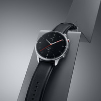 AMAZFIT 跃我 GTR 2 运动款 智能手表 46.4mm 曜石黑铝合金表壳 黑色硅胶表带（血氧、GPS、心率）