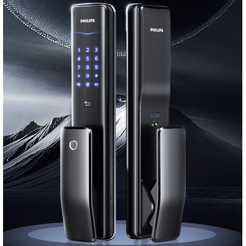 philips 飞利浦 alpha 推拉式电子锁 曜石黑 wifi版