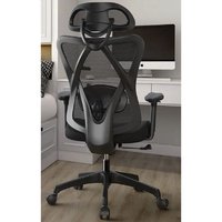 PLUS会员：UE 永艺 沃克 人体工学电脑椅 黑框黑布 升级款