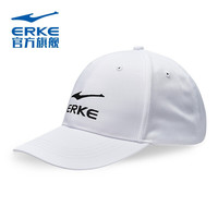 ERKE 鸿星尔克 帽子运动时尚系列棒球帽男女同款鸭舌帽 10318011012 正白 通用维尺码
