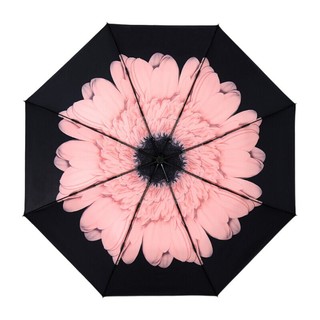 C'mon 8骨三折晴雨伞 粉色小雏菊