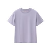 GIORDANO 佐丹奴 女士圆领短袖T恤 05322404 紫色 S