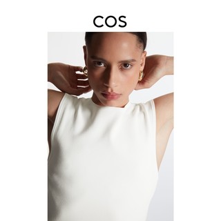 COS 修身版型无袖直筒连衣裙2022春季新品1069477002 白色 160/80A