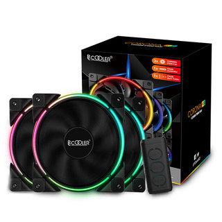 PCCOOLER 超频三 皓月FRGB RGB 120mm 机箱风扇 三个装