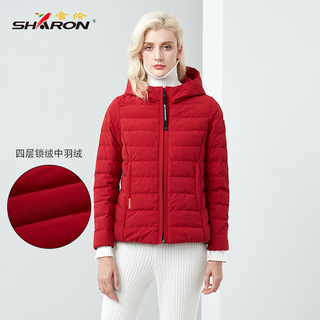 SHARON/雪伦雪伦羽绒服轻薄羽绒服女士短款连帽多色鸭绒外套20331