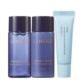 LANEIGE 兰芝 护肤套装（致美保湿乳15ml+细肤露15ml+新水酷精华10ml*1+70元回购券）