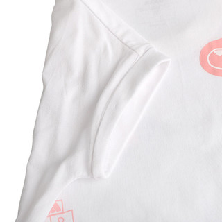adidas 阿迪达斯 JG BADGES TEE 儿童短袖T恤 FM4485 白色 152cm