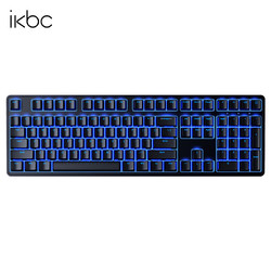 ikbc 蓝牙键盘机械键盘无线键盘C87C104樱桃键盘 自营pbt R300蓝光有线108键 红轴