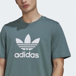 adidas ORIGINALS Trefoil 男子运动T恤 GN3483 墨绿/白 L