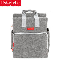 Fisher-Price 妈咪包多功能大容量双肩手提妈妈包时尚母婴包外出背包 时尚灰