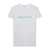 NAUTICA 诺帝卡 男士圆领短袖T恤 NDTS020472 白色 XL
