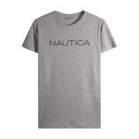 NAUTICA 诺帝卡 男士圆领短袖T恤 NDTS020472 浅灰 XL