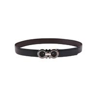 Salvatore Ferragamo 菲拉格慕 GANCINI系列 男士牛皮革板扣腰带 0645904 黑色 105