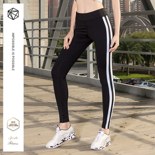 SILIK斯力克瑜伽裤女高腰提臀训练健身服外穿打底裤裸感紧身运动 XL L72016碳灰