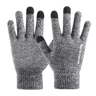 南极人+ 男女款手套套装 N20830 2双装(黑色+灰色)