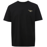 JACK&JONES 杰克琼斯 男士圆领短袖T恤 221201404 黑色 XXL