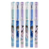 AIHAO 爱好 柯南系列 GP1920 拔帽中性笔 混杆黑芯 0.5mm 6支装
