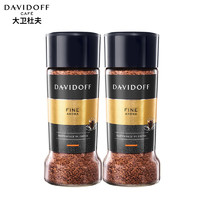 PLUS会员：DAVIDOFF 黑咖啡 100g*2瓶