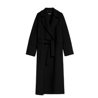 Max Mara 麦丝玛拉 女士羊毛中长款大衣 9011072106 黑色 42