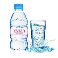 evian 依云 330ml*24瓶法国进口依云矿泉水高端天然小瓶饮用水