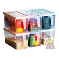 Tuite 推特 TT-BXH-JD-03 冰箱保鲜盒 5L*6个 透明色+藕粉+抹茶绿