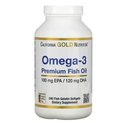 California Gold Nutrition Omega-3 鱼油胶囊 240粒