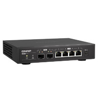 QNAP 威联通 QSW-2104-2S非网管型交换机2端口10GbE SFP+光纤及4端口2.5GbE RJ45以太网络