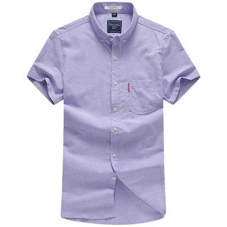 ROMON 罗蒙 男士短袖衬衫 CS18HF4001 浅紫 44