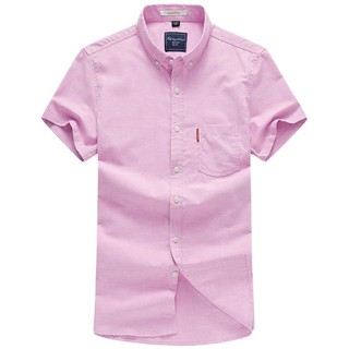 ROMON 罗蒙 男士短袖衬衫 CS18HF4001 粉色 42
