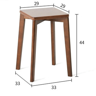 JIAYI 家逸 实木方凳 胡桃色 单把装