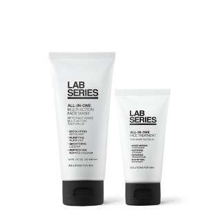 朗仕 男士多功能护肤套装 (柔珠洁面乳100ml +保养乳液50ml)