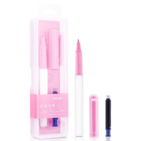 deli 得力 钢笔 A902 浅粉色 EF尖 单支盒装