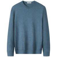 DANCING WOLVES 与狼共舞 男士V领羊毛衫 88135023630 雾霾蓝 L