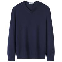 DANCING WOLVES 与狼共舞 男士V领羊毛衫 88135023630 藏青 M