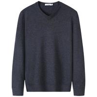 DANCING WOLVES 与狼共舞 男士V领羊毛衫 88135023630 深灰 XS