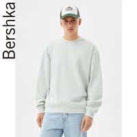 Bershka男女同款22新款 休闲网眼布加大码圆领运动衫 02233478805