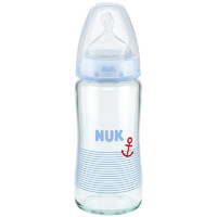 NUK 德国NUK宽口径玻璃奶瓶婴儿宝宝新生儿奶瓶配防胀气自然实感奶瓶