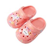 kocotree kk树 KQ21032 儿童洞洞鞋 粉色独角兽 130mm