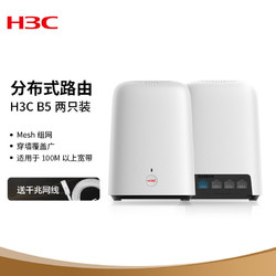 H3C 新华三 华三（H3C） B5 路由器分布式子母路由5G双频 1200M 两支装