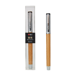 AIHAO 爱好 钢笔 原木系列 M5 花梨木 0.38mm 单支盒装