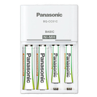 Panasonic 松下 5号充电电池 1.2V 1900mAh 2粒+7号充电电池 1.2V 750mAh 2粒 充电套装 4粒装 K-KJ51MRC22C